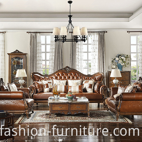 Genuine Leather Sofa Set